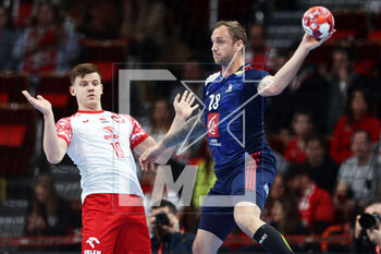 08/03/2023 - Jan Czuwara of Poland and Valentin Porte of France during the Men's EHF Euro 2024, Qualifiers Handball match between Poland and France on March 8, 2023 at ERGO Arena in Gdansk, Poland - HANDBALL - MEN'S EHF EURO 2024 - QUALIFIERS - POLAND V FRANCE - PALLAMANO - ALTRO