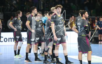 2023-03-29 - Nantes players look dejected during the EHF Champions League, Play-offs Handball match between HBC Nantes and Orlen Wisla Plock on March 29, 2023 at H Arena in Nantes, France - HANDBALL - CHAMPIONS LEAGUE - NANTES V WISLA PLOCK - HANDBALL - OTHER SPORTS