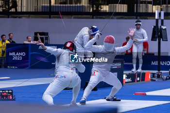 2023-07-24 - Kiew Zephaniah Ian (SGP) against Cervantes Diego (MEX) - FIE SENIOR FENCING WORLD CHAMPIONSHIPS - DAY3 - FENCING - OTHER SPORTS