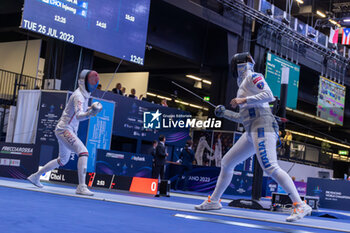 2023-07-25 - Navarria Mara (ITA) against Injeong Choi (KOR) - FIE SENIOR FENCING WORLD CHAMPIONSHIPS - DAY4 - FENCING - OTHER SPORTS