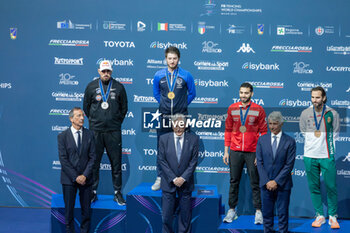 2023-07-25 - Men's sabre individual podium with authorities - FIE SENIOR FENCING WORLD CHAMPIONSHIPS - DAY4 - FENCING - OTHER SPORTS