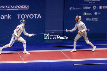 2023-07-26 - Di Veroli Davide (ITA) against Cannone Romain (FRA) - FIE SENIOR FENCING WORLD CHAMPIONSHIPS - DAY5 - FENCING - OTHER SPORTS