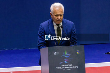 2023-07-30 - Paolo Azzi, President of the Italian Fencing Federation - FIE SENIOR FENCING WORLD CHAMPIONSHIPS - DAY9 - FENCING - OTHER SPORTS