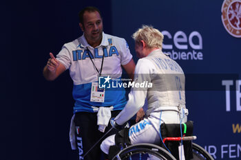 2023-10-07 - Bebe Vio Grandis (taly)and Vanni Simone celebration for the gold medal
World Paralympic Fencing Championship -
PalaTerni 07 October 2023 - WORLD PARALYMPIC FENCING CHAMPIONSHIP - FENCING - OTHER SPORTS