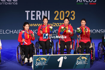 2023-10-08 - The Ciana Team awards ceremony (CHI)
first place
women's team competition
World Paralympic Fencing Championship -
PalaTerni 08 October 2023 - WORLD PARALYMPIC FENCING CHAMPIONSHIP - FENCING - OTHER SPORTS