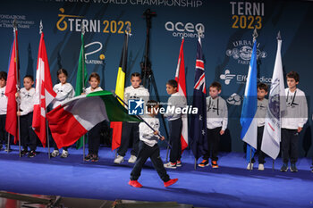 2023-10-03 - World Paralympic Fencing Championship - Games Opening Ceremony
the flags of the nations carried by the children - WORLD PARALYMPIC FENCING CHAMPIONSHIP - GAMES OPENING CEREMONY - FENCING - OTHER SPORTS