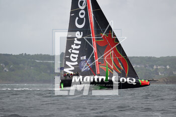 2023-05-08 - Jean-Marie Dauris and Julien Pulvé, Maître Coq during the Pom'Potes Challenge, speed runs in Brest harbor during the Guyader Bermudes 1000 Race 2023, IMOCA Globe Series sailing race on May 5, 2023 in Brest, France - SAILING - GUYADER BERMUDES 1000 RACE 2023 - SAILING - OTHER SPORTS