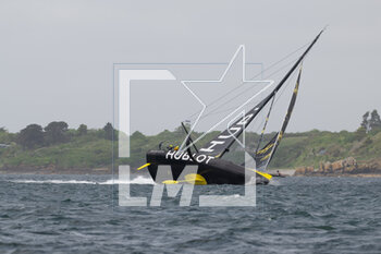 2023-05-08 - Alan Roura and Simon Koster, HUBLOT during the Pom'Potes Challenge, speed runs in Brest harbor during the Guyader Bermudes 1000 Race 2023, IMOCA Globe Series sailing race on May 5, 2023 in Brest, France - SAILING - GUYADER BERMUDES 1000 RACE 2023 - SAILING - OTHER SPORTS