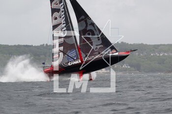 2023-05-08 - Jérémie Beyou and Franck Cammas, CHARAL during the Pom'Potes Challenge, speed runs in Brest harbor during the Guyader Bermudes 1000 Race 2023, IMOCA Globe Series sailing race on May 5, 2023 in Brest, France - SAILING - GUYADER BERMUDES 1000 RACE 2023 - SAILING - OTHER SPORTS