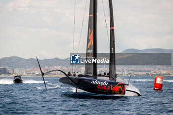 2023-06-14 - Challenger for the America's Cup 2024, Alinghi Red Bull Racing from Switzerland during a training session on June 14, 2023 in Barcelona, Spain - SAILING - AMERICA'S CUP 2024 - ALINGHI RED BULL RACING TRAINING DAY - SAILING - OTHER SPORTS