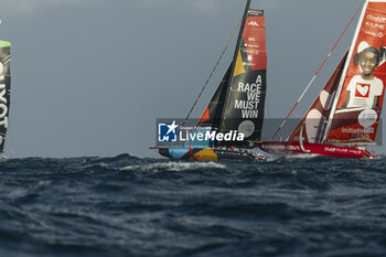 2023-11-07 - HERRMANN Boris (ger), HARRIS William (gbr), Malizia - Seaexplorer, DAVIES Samantha (gbr), BOUTTEL Jack (fra), Initiatives Coeur, action during the start of the 16th edition of the Transat Jacques Vabre, yachting race from Le Havre, France to Fort de France, Martinique, on November 7th, 2023 - SAILING - TRANSAT JACQUES VABRE 2023 - START - SAILING - OTHER SPORTS