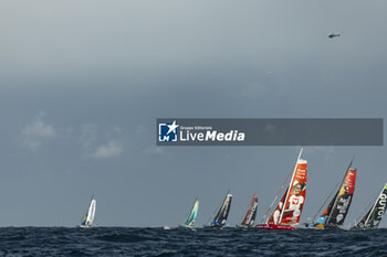 2023-11-07 - DAVIES Samantha (gbr), BOUTTEL Jack (fra), Initiatives Coeur, action during the start of the 16th edition of the Transat Jacques Vabre, yachting race from Le Havre, France to Fort de France, Martinique, on November 7th, 2023 - SAILING - TRANSAT JACQUES VABRE 2023 - START - SAILING - OTHER SPORTS