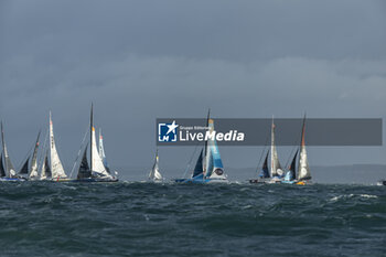 2023-11-07 - GOODCHIL Sam (gbr), KOCH Antoine (fra), For the Planet, ATTANASIO Romain (fra), BERREHAR Loïs (fra), Fortinet - Best Western, action during the start of the 16th edition of the Transat Jacques Vabre, yachting race from Le Havre, France to Fort de France, Martinique, on November 7th, 2023 - SAILING - TRANSAT JACQUES VABRE 2023 - START - SAILING - OTHER SPORTS