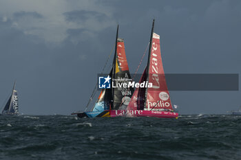 2023-11-07 - HERRMANN Boris (ger), HARRIS William (gbr), Malizia - Seaexplorer, LE TURQUAIS Tanguy (fra), DE NAVACELLE Félix (fra), Lazare, action during the start of the 16th edition of the Transat Jacques Vabre, yachting race from Le Havre, France to Fort de France, Martinique, on November 7th, 2023 - SAILING - TRANSAT JACQUES VABRE 2023 - START - SAILING - OTHER SPORTS