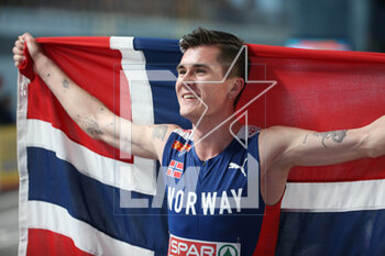 03/03/2023 - Jakob Ingebrigtsen of Norway, Final Men's 1500 m during the European Athletics Indoor Championships 2023 on March 3 2023 at Atakoy Arena in Istanbul, Turkey - ATHLETICS - EUROPEAN INDOOR CHAMPIONSHIPS - INTERNAZIONALI - ATLETICA