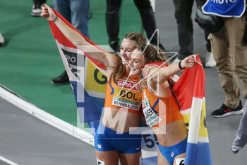 04/03/2023 - Femke Bol and Lieke Klaver of Netherlands, 400m Women during the European Athletics Indoor Championships 2023 on March 4, 2023 at Atakoy Arena in Istanbul, Turkey - ATHLETICS - EUROPEAN INDOOR CHAMPIONSHIPS - INTERNAZIONALI - ATLETICA