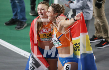04/03/2023 - Femke Bol and Lieke Klaver of Netherlands, 400m Women during the European Athletics Indoor Championships 2023 on March 4, 2023 at Atakoy Arena in Istanbul, Turkey - ATHLETICS - EUROPEAN INDOOR CHAMPIONSHIPS - INTERNAZIONALI - ATLETICA