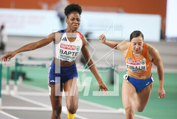 05/03/2023 - Laeticia Bapte of France, Maayke Tjin-A-Lim of Netherlands, 60m Hurdles Women Final during the European Athletics Indoor Championships 2023 on March 2, 2023 at Atakoy Arena in Istanbul, Turkey - ATHLETICS - EUROPEAN INDOOR CHAMPIONSHIPS - INTERNAZIONALI - ATLETICA