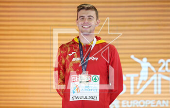 05/03/2023 - Adrian Ben of Spain, Podium 800m Men during the European Athletics Indoor Championships 2023 on March 5, 2023 at Atakoy Arena in Istanbul, Turkey - ATHLETICS - EUROPEAN INDOOR CHAMPIONSHIPS - INTERNAZIONALI - ATLETICA