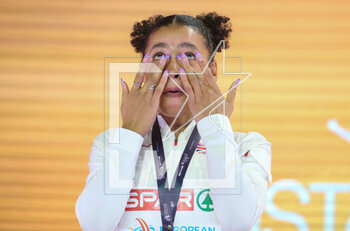 05/03/2023 - Jazmin Sawyers of Great Britain, Podium Long Jump Women during the European Athletics Indoor Championships 2023 on March 5, 2023 at Atakoy Arena in Istanbul, Turkey - ATHLETICS - EUROPEAN INDOOR CHAMPIONSHIPS - INTERNAZIONALI - ATLETICA