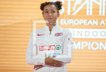 05/03/2023 - Jazmin Sawyers of Great Britain, Podium Long Jump Women during the European Athletics Indoor Championships 2023 on March 5, 2023 at Atakoy Arena in Istanbul, Turkey - ATHLETICS - EUROPEAN INDOOR CHAMPIONSHIPS - INTERNAZIONALI - ATLETICA