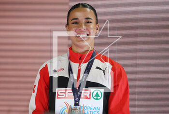 05/03/2023 - Ditaji Kambundji of Switzerland, Podium 60m Hurdles Women during the European Athletics Indoor Championships 2023 on March 5, 2023 at Atakoy Arena in Istanbul, Turkey - ATHLETICS - EUROPEAN INDOOR CHAMPIONSHIPS - INTERNAZIONALI - ATLETICA