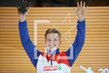 05/03/2023 - Sondre Guttormsen of Norway Gold medal, Podium Pole Vault Men during the European Athletics Indoor Championships 2023 on March 5, 2023 at Atakoy Arena in Istanbul, Turkey - ATHLETICS - EUROPEAN INDOOR CHAMPIONSHIPS - INTERNAZIONALI - ATLETICA