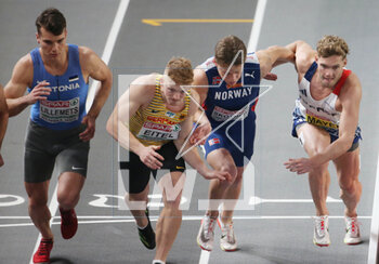 05/03/2023 - Risto Lillemets of Estonia, Manuel Eitel of Germany, Sander Skotheim of Norway and Kevin Mayer of France, 1000m Men Heptathlon during the European Athletics Indoor Championships 2023 on March 5, 2023 at Atakoy Arena in Istanbul, Turkey - ATHLETICS - EUROPEAN INDOOR CHAMPIONSHIPS - INTERNAZIONALI - ATLETICA
