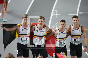 05/03/2023 - Team Belgium, Final 4X400 m Men during the European Athletics Indoor Championships 2023 on March 5, 2023 at Atakoy Arena in Istanbul, Turkey - ATHLETICS - EUROPEAN INDOOR CHAMPIONSHIPS - INTERNAZIONALI - ATLETICA