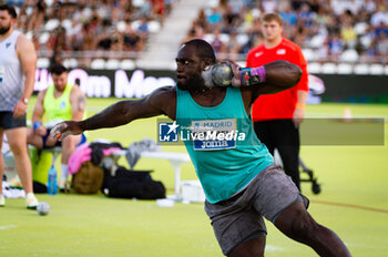 2023-07-22 - Rajindra CAMPBELL compete in the men shot put final during the 
WACT/Europe Silver Athletics Meeting celebrated in Madrid, Spain at Vallehermoso stadium on Saturday 22 July 2023 - WACT EUROPE SILVER MEETING - INTERNATIONALS - ATHLETICS