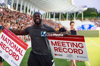 2023-07-22 - Rajindra CAMPBELL breaks the national record and the meeting record in the men shot put final during the 
WACT/Europe Silver Athletics Meeting celebrated in Madrid, Spain at Vallehermoso stadium on Saturday 22 July 2023 - WACT EUROPE SILVER MEETING - INTERNATIONALS - ATHLETICS