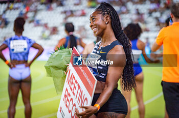 2023-07-22 - Shelly-Ann FRASER-PRYCE after winning the womens 100 metres sprint race during the 
WACT/Europe Silver Athletics Meeting celebrated in Madrid, Spain at Vallehermoso stadium on Saturday 22 July 2023 - WACT EUROPE SILVER MEETING - INTERNATIONALS - ATHLETICS