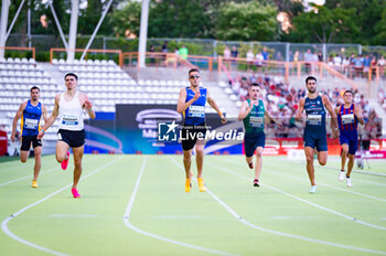 2023-07-22 - Dylan BORLEE (c) compete against (from L to R) Jonathan BORLEE, Teo ANDANT, Christopher O'DONNELL, Samuel GARCIA, Lucas BUA in the men 400 metres sprint race final during the 
WACT/Europe Silver Athletics Meeting celebrated in Madrid, Spain at Vallehermoso stadium on Saturday 22 July 2023 - WACT EUROPE SILVER MEETING - INTERNATIONALS - ATHLETICS