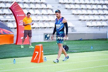 2023-07-22 - Oscar HUSILLOS before the men 400 metres sprint race final during the 
WACT/Europe Silver Athletics Meeting celebrated in Madrid, Spain at Vallehermoso stadium on Saturday 22 July 2023 - WACT EUROPE SILVER MEETING - INTERNATIONALS - ATHLETICS