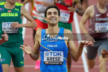 2023-08-19 - Pietro Arese (ITA), 1500 Metres Men Heat 3 during the World Athletics Championships 2023 on August 19, 2023 at Nemzeti Atletikai Kozpont in Budapest, Hungary - ATHLETICS - WORLD ATHLETICS CHAMPIONSHIPS 2023 - INTERNATIONALS - ATHLETICS