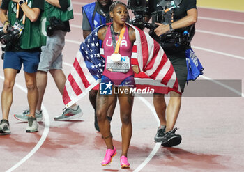 2023-08-21 - Sha'Carri Richardson of USA Gold medal, Women's 100 M during the World Athletics Championships 2023 on August 21, 2023 at Nemzeti Atletikai Kozpont in Budapest, Hungary - ATHLETICS - WORLD ATHLETICS CHAMPIONSHIPS 2023 - INTERNATIONALS - ATHLETICS