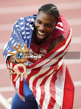 2023-07-17 - Noah Lyles of USA Gold medal, Men's 100 M during the World Athletics Championships 2023 on August 20, 2023 at Nemzeti Atletikai Kozpont in Budapest, Hungary - ATHLETICS - WORLD ATHLETICS CHAMPIONSHIPS 2023 - INTERNATIONALS - ATHLETICS