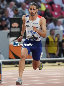 2023-08-22 - Gabriel Tual (FRA), Heat 1, Men's 800 M during the World Athletics Championships 2023 on August 22, 2023 at Nemzeti Atletikai Kozpont in Budapest, Hungary - ATHLETICS - WORLD ATHLETICS CHAMPIONSHIPS 2023 - INTERNATIONALS - ATHLETICS
