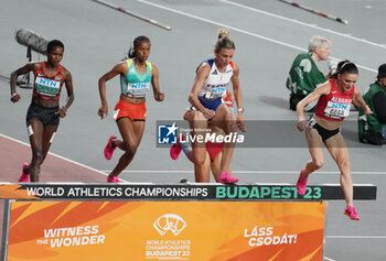 2023-08-23 - Jackline Chepkoech (KEN), Zerfe Wondemagegn (ETH), Alice Finot (FRA), Luiza Gega (ALB), Heat 3, Women's 3000 M Steeplechase during the World Athletics Championships 2023 on August 23, 2023 at Nemzeti Atletikai Kozpont in Budapest, Hungary - ATHLETICS - WORLD ATHLETICS CHAMPIONSHIPS 2023 - INTERNATIONALS - ATHLETICS