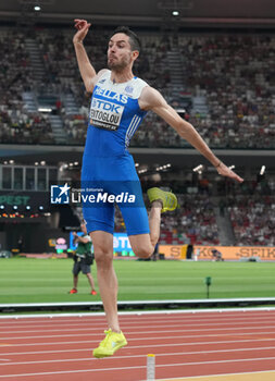 2023-08-24 - Miltiadis Tentoglou (GRE) Gold medal, Men's Long Jump during the World Athletics Championships 2023 on August 24, 2023 at Nemzeti Atletikai Kozpont in Budapest, Hungary - ATHLETICS - WORLD ATHLETICS CHAMPIONSHIPS 2023 - INTERNATIONALS - ATHLETICS