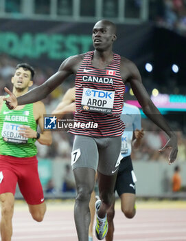 2023-08-26 - Marco Arop (CAN) Gold medal, Men's 800 M during the World Athletics Championships 2023 on August 26, 2023 at Nemzeti Atletikai Kozpont in Budapest, Hungary - ATHLETICS - WORLD ATHLETICS CHAMPIONSHIPS 2023 - INTERNATIONALS - ATHLETICS