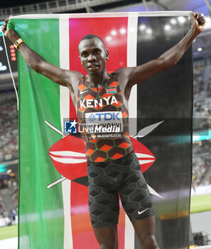 2023-08-26 - Emmanuel Wanyonyi (KEN) Silver medal, Men's 800 M during the World Athletics Championships 2023 on August 26, 2023 at Nemzeti Atletikai Kozpont in Budapest, Hungary - ATHLETICS - WORLD ATHLETICS CHAMPIONSHIPS 2023 - INTERNATIONALS - ATHLETICS