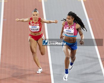 2023-03-02 - Jael Bestue (ESP), Aleia Hobbs (USA), 60 Metres Women Round 1 during the 2024 World Athletics Indoor Championships on 2 March 2024 at Commonwealth Arena in Glasgow, Scotland - ATHLETICS - WORLD ATHLETICS INDOOR CHAMPIONSHIPS 2024 - INTERNATIONALS - ATHLETICS