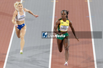 2023-03-02 - Viktoria Forster (SVK), Shashalee Forbes (JAM), 60 Metres Women Round 1 during the 2024 World Athletics Indoor Championships on 2 March 2024 at Commonwealth Arena in Glasgow, Scotland - ATHLETICS - WORLD ATHLETICS INDOOR CHAMPIONSHIPS 2024 - INTERNATIONALS - ATHLETICS