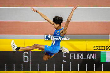 2023-03-02 - Mattia Furlani (ITA) Silver medal, Long Jump Men during the 2024 World Athletics Indoor Championships on 2 March 2024 at Commonwealth Arena in Glasgow, Scotland - ATHLETICS - WORLD ATHLETICS INDOOR CHAMPIONSHIPS 2024 - INTERNATIONALS - ATHLETICS