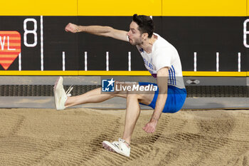 2023-03-02 - Miltiadis Tentoglou (GRE) Gold medal, Long Jump Men during the 2024 World Athletics Indoor Championships on 2 March 2024 at Commonwealth Arena in Glasgow, Scotland - ATHLETICS - WORLD ATHLETICS INDOOR CHAMPIONSHIPS 2024 - INTERNATIONALS - ATHLETICS