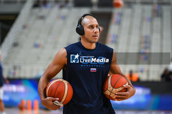 2023-08-04 - 19 JORDAN MORGAN of Slovenia during the International Friendly match 
between Greece and Slovenia at OAKA Stadium on August 4, 2023, in Athens, Greece. - GREECE VS SLOVENIA - FRIENDLY MATCH - BASKETBALL