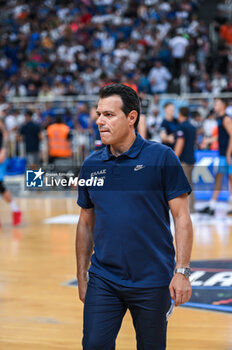 2023-08-04 - Head Coach DIMITRIS ITOUDIS of Greece during the International Friendly 
match between Greece and Slovenia at OAKA Stadium on August 4, 2023, in Athens, Greece. - GREECE VS SLOVENIA - FRIENDLY MATCH - BASKETBALL
