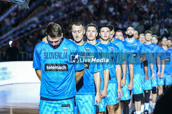 2023-08-04 - Slovenian National team before the International Friendly match
between Greece and Slovenia at OAKA Stadium on August 4, 2023, in Athens, Greece. - GREECE VS SLOVENIA - FRIENDLY MATCH - BASKETBALL