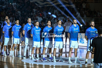 2023-08-04 - Greek National team before the International Friendly match between Greece and Slovenia at OAKA Stadium on August 4, 2023, in Athens, Greece. - GREECE VS SLOVENIA - FRIENDLY MATCH - BASKETBALL